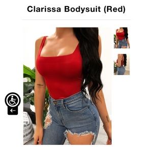 LAURAS BOUTIQUE CLARISSA RED BODYSUIT